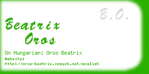 beatrix oros business card